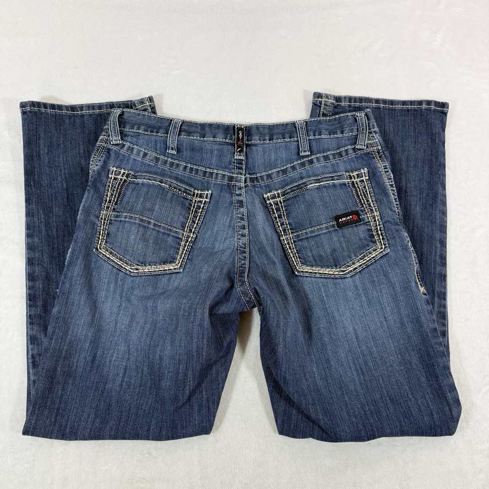 ARIAT M4 FR Flame Resistant Work Jeans Men's 34X31 Relaxed Boot CAT 2 Blue - Picture 3 of 14
